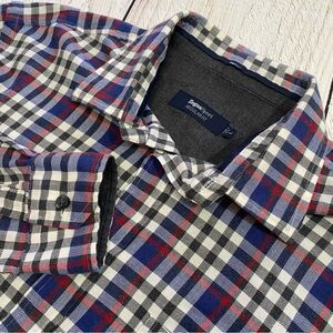 Zegna Sport Regular Fit Plaid Long sleeve cotton/wool Button-Down Shirt Large
